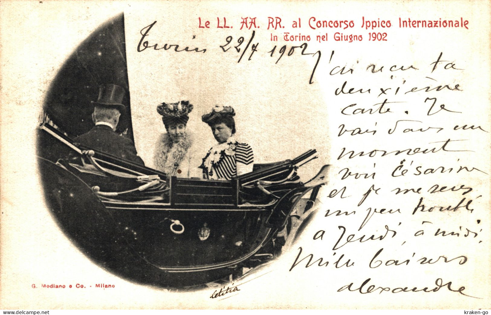 TORINO CITTÀ - MODIANO - Concorso Ippico Internazionale del 1902 - Famiglia Reale, Savoia - VG - #043