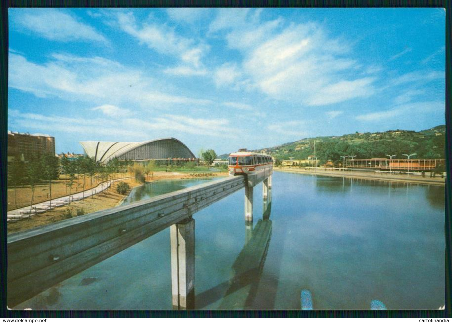 Torino città Monorotaia Palazzo delle Mostre Foto FG cartolina MZ3292