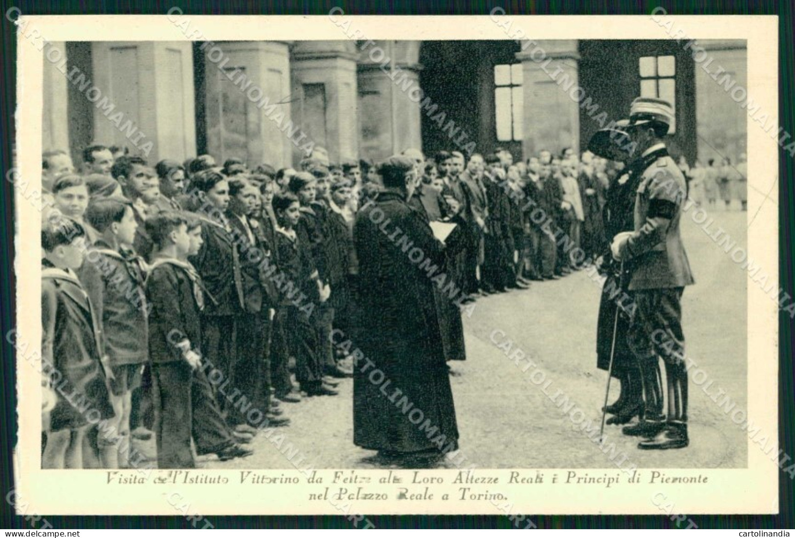Torino Città Palazzo Reale Visita Principi di Piemonte Savoia cartolina MZ6466