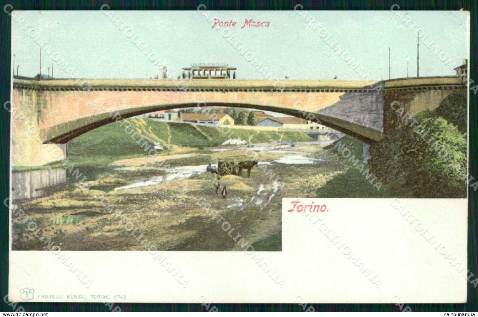 Torino Città Ponte Mosca Kunzli 6143 cartolina MZ7360