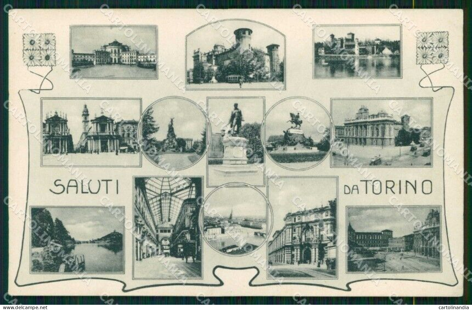 Torino Città Saluti da Piazze Monumenti Brunner 4714 cartolina MZ6621