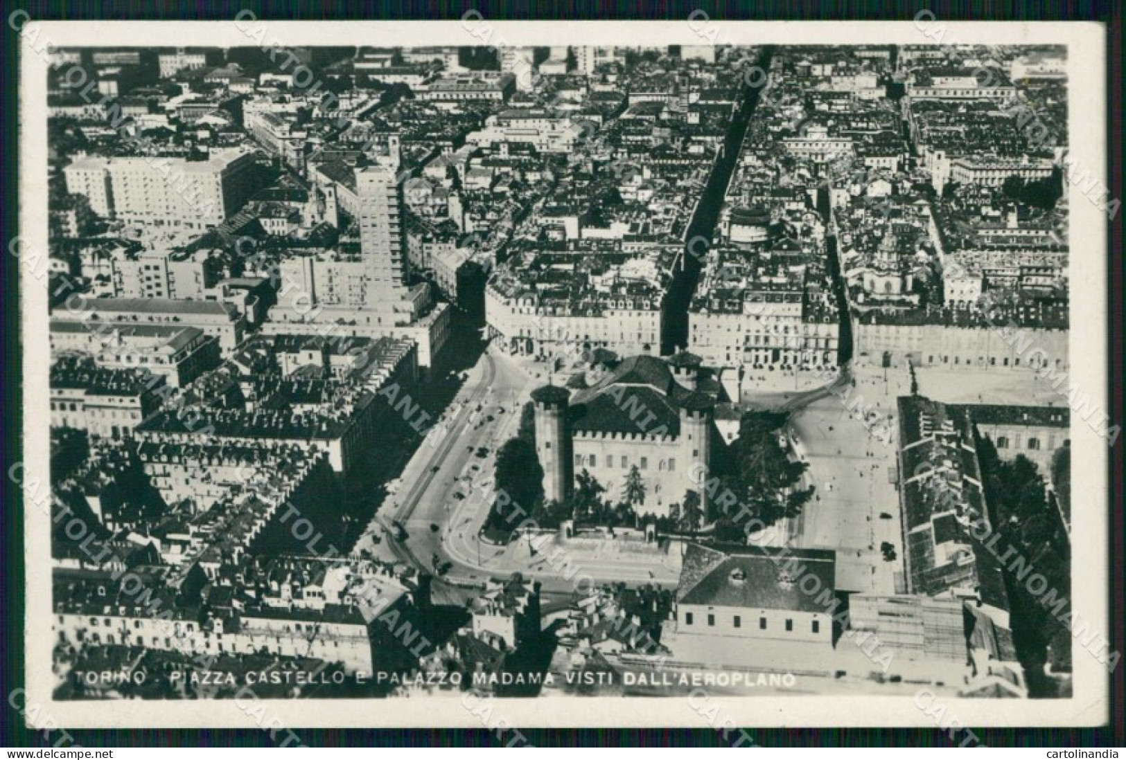 Torino Città Veduta Piazze da Aeroplano Foto cartolina MZ7060