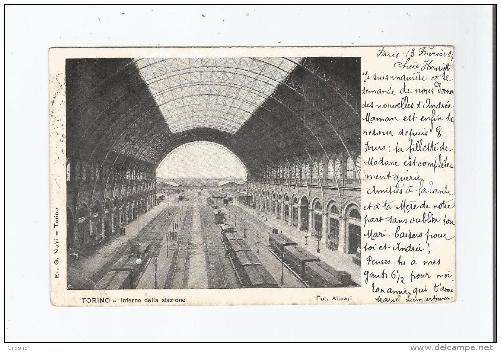 TORINO INTERNO DELLA STAZIONE 1904