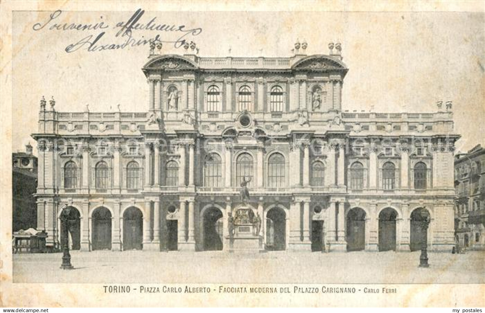 Torino Piazza Carlo Alberto Palazzo Carignano