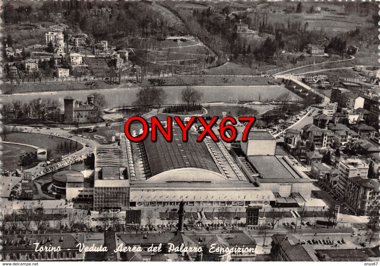 TORINO-TURIN (Italie-Piemonte) Veduta Aerea del Palazzo Esposizioni Carte Grand Format 10 X 15 - VOIR 2 SCANS -