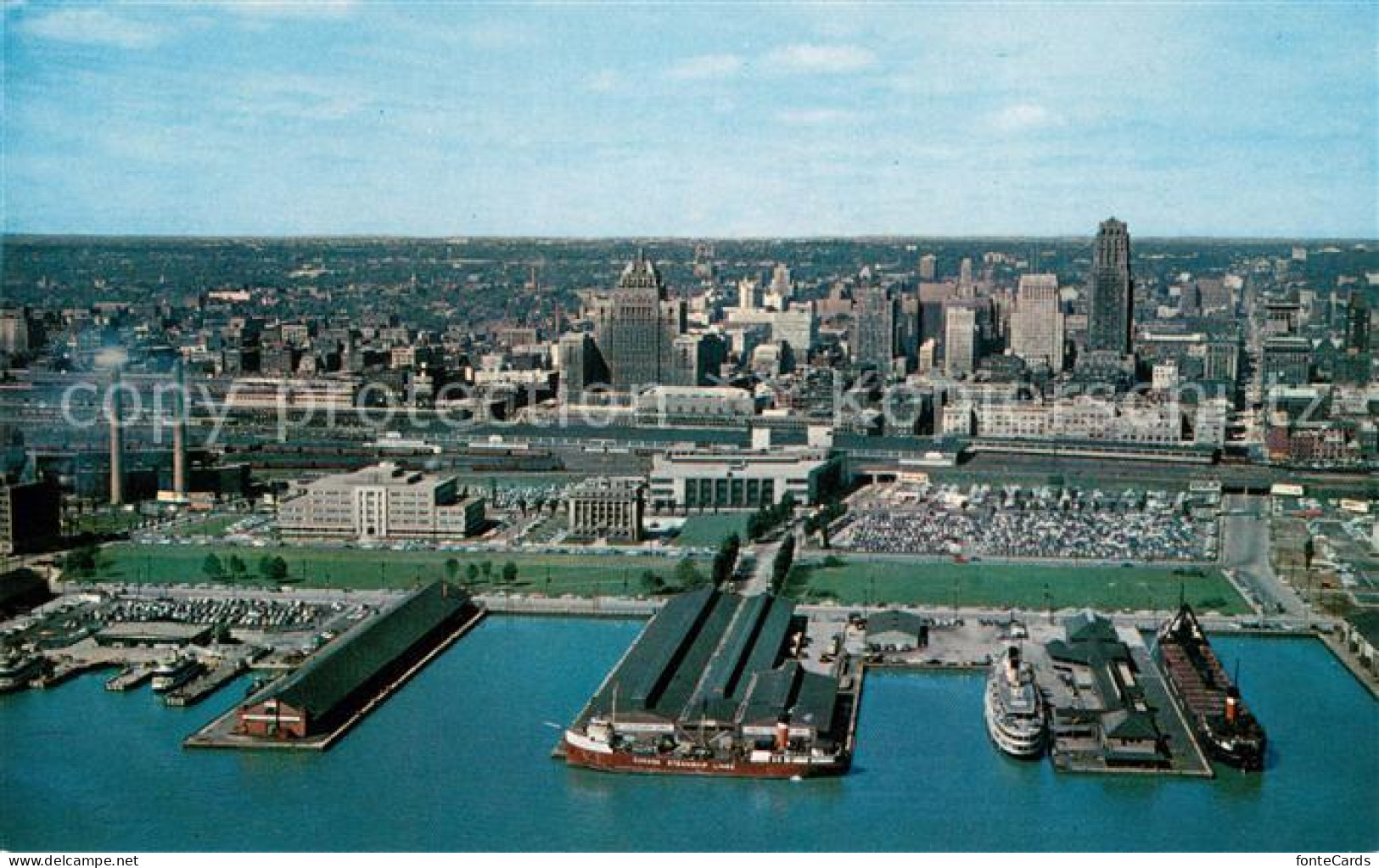 Toronto Canada Aerial view of Toronto Harbour