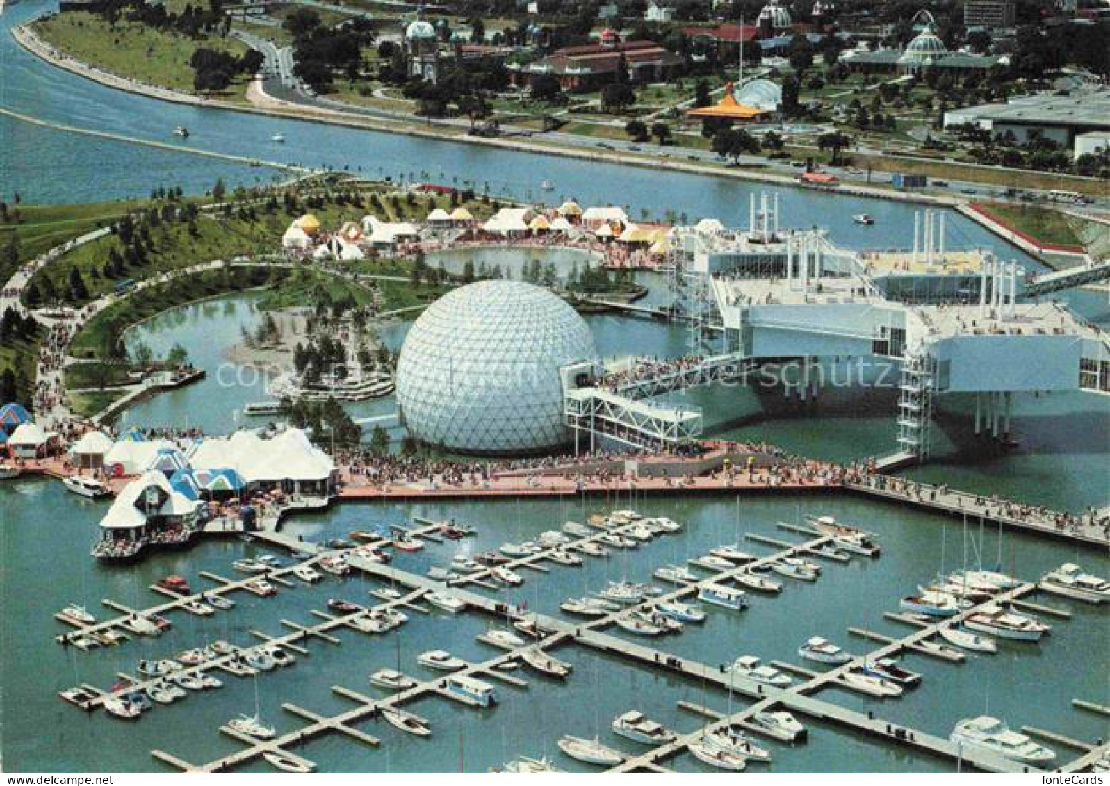 TORONTO Ontario Canada Ontario Place Marina aerial view