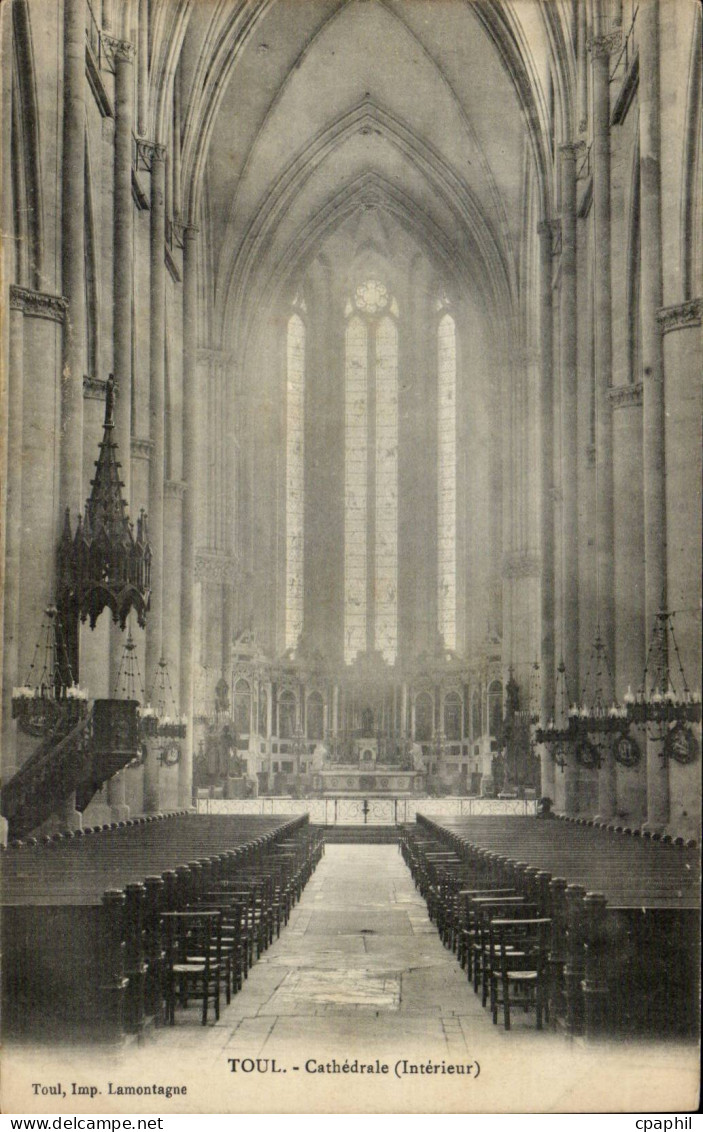 Toul CPA Cathedrale (interieur)