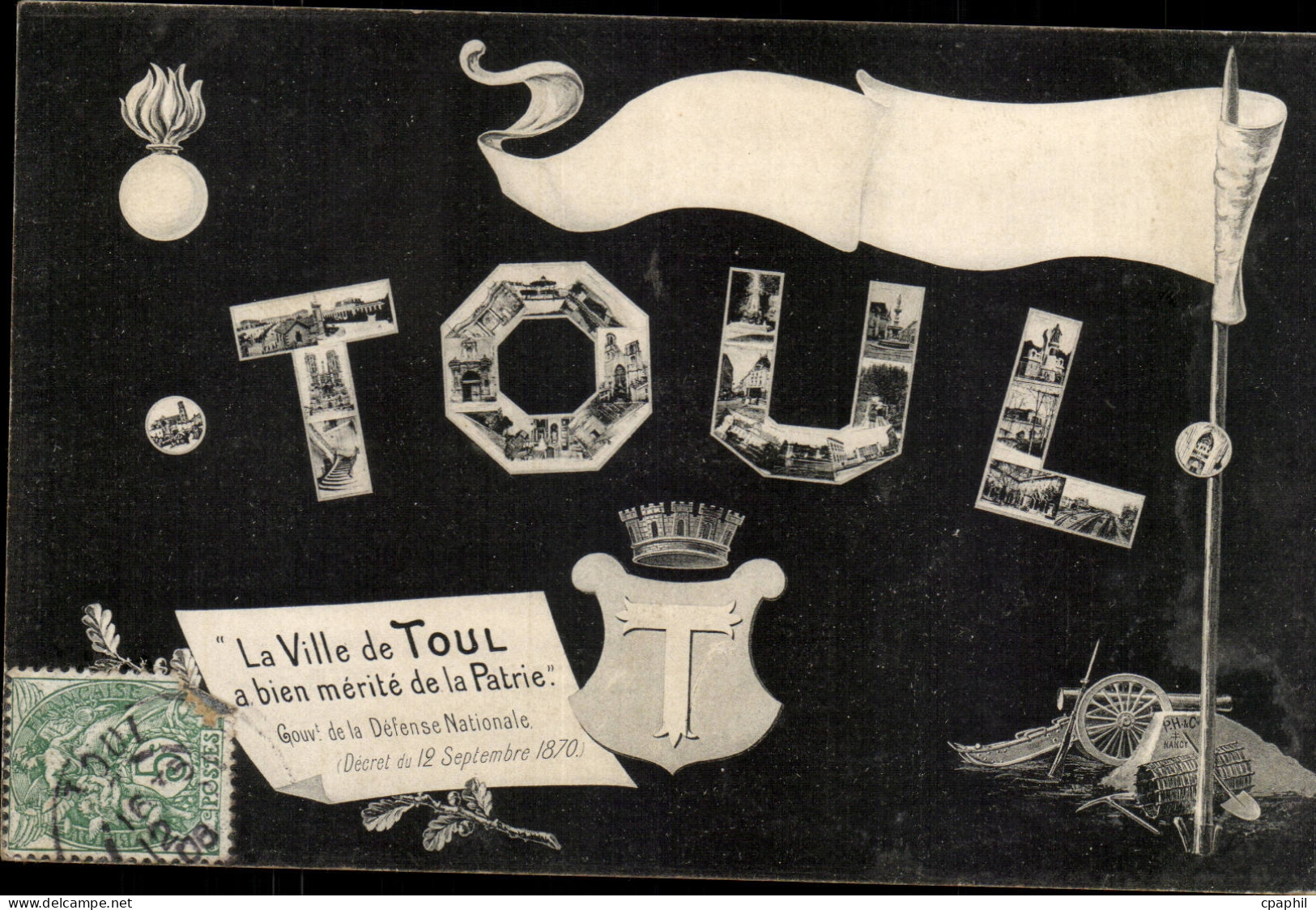 Toul - La Ville de Toul a bien merite de la Patrie - Souvenir - CPA