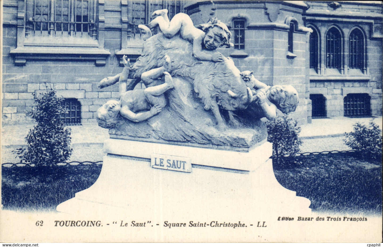 Tourcoing CPA Le saut Square Saint Christophe