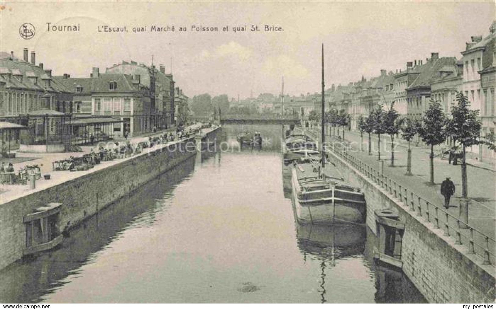 TOURNAI Doornik Doornyk Hainaut Belgie Escaut quai Marche au Poisson et quai St