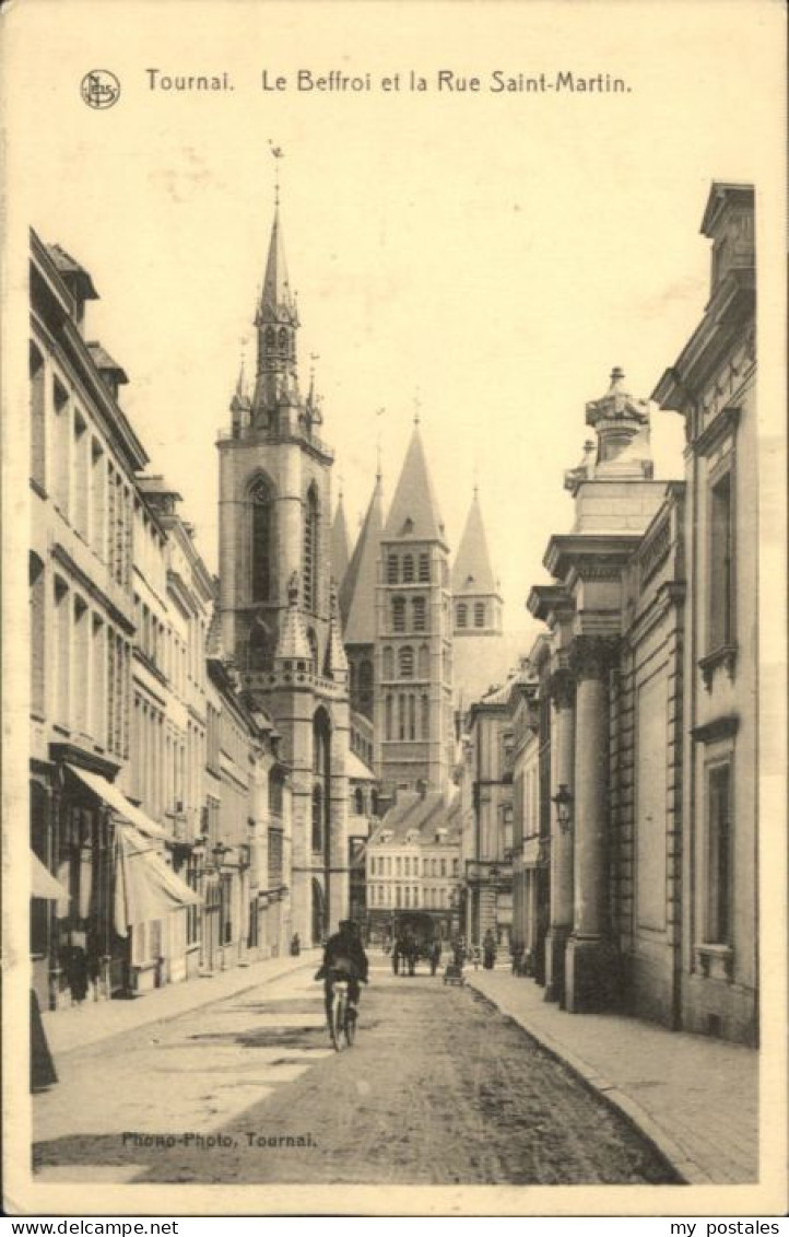 Tournai Hainaut Tournai Beffroi Rue Saint-Martin