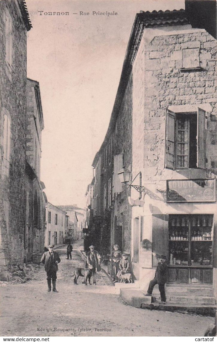 TOURNON d'AGENAIS . Rue Principale . CPA animée