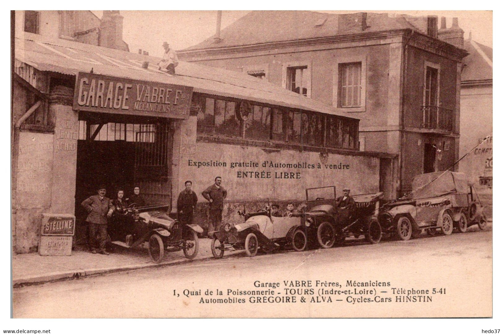Tours - Garage Vabre Frères - 1 Quai de la Poissonnerie - Automobiles Grégoire & Alva - Cycles-cars Hinstin