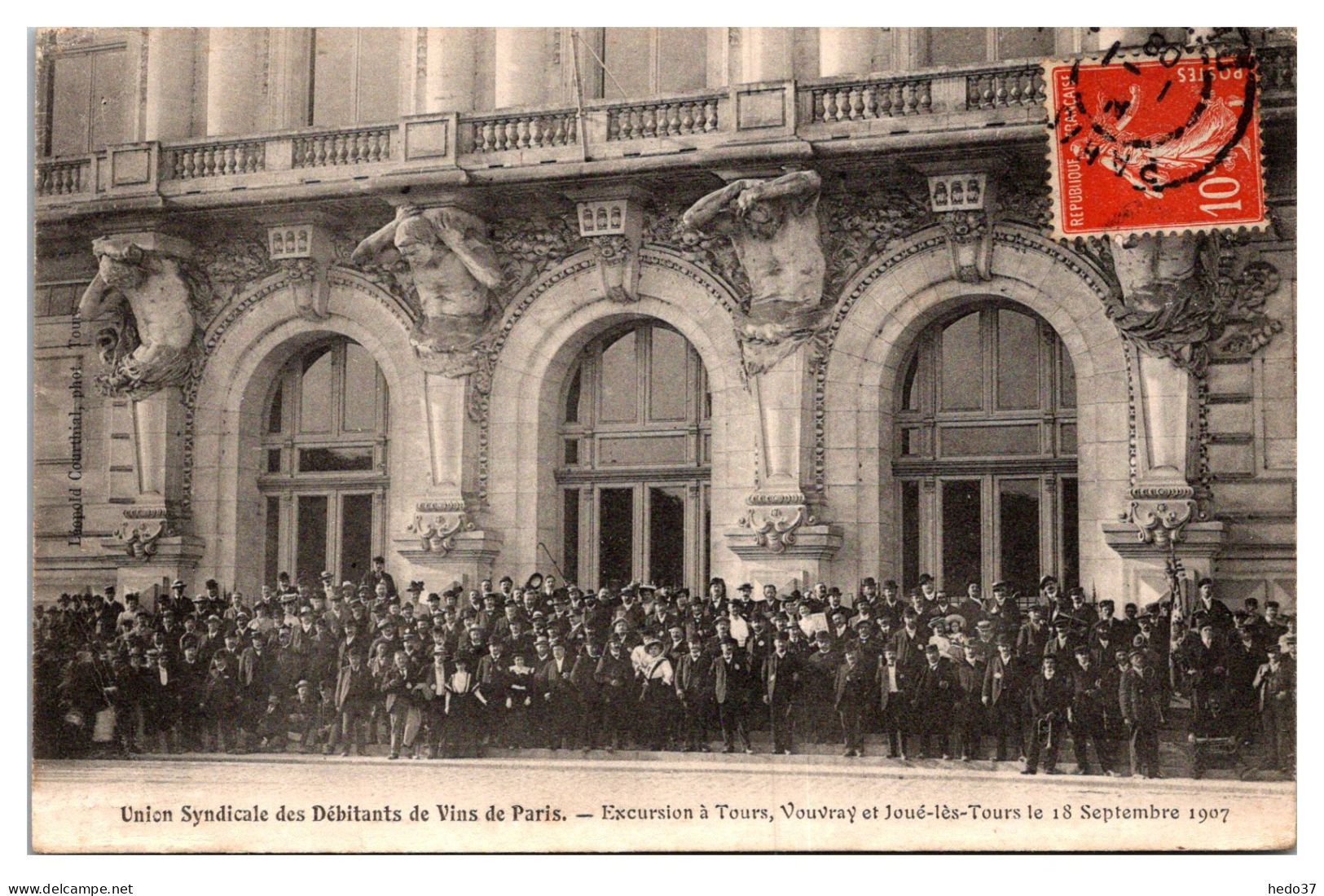 Tours - Union Syndicale des Débitants de Vins de Paris - 18 Septembre 1907