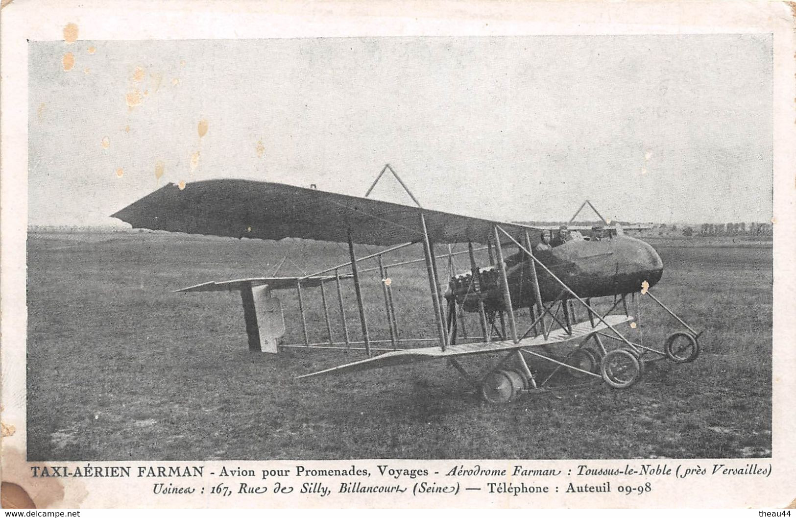 ¤¤  -    TOUSSUS-le-NOBLE  -  Aérodrome Farman  -  Avion " Taxi-Aérien-Farman "      -   ¤¤