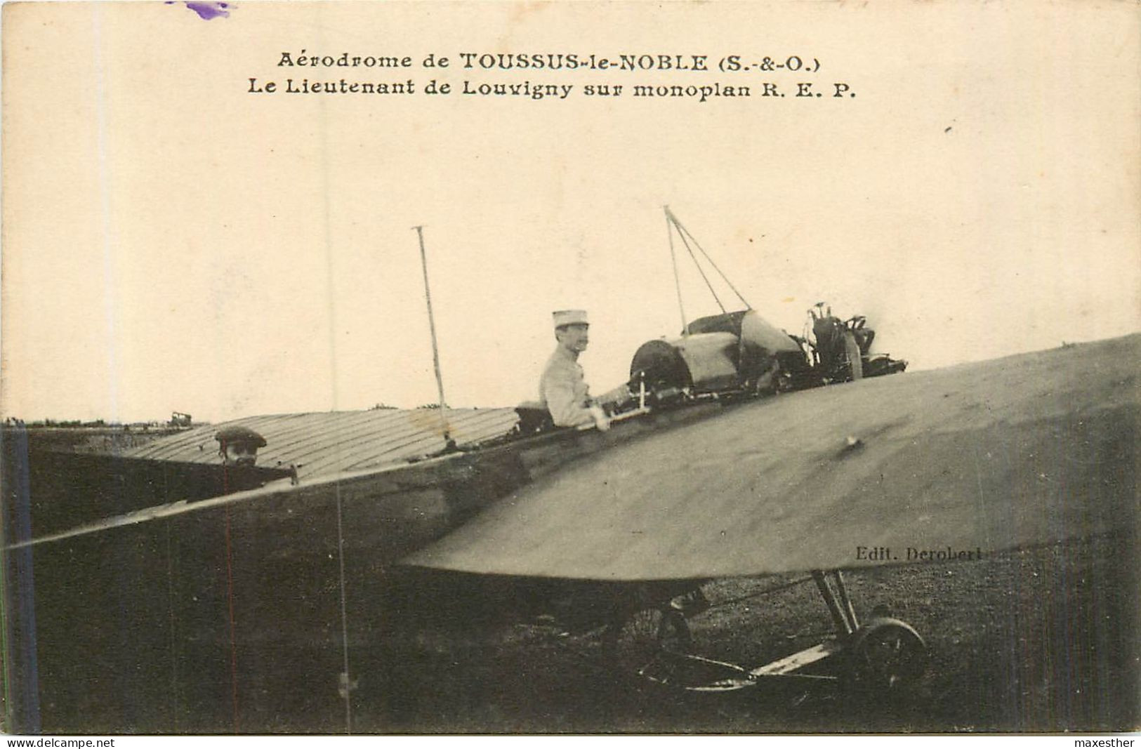 TOUSSUS LE NOBLE le Lieutenant de Louvigny sur monoplace REP