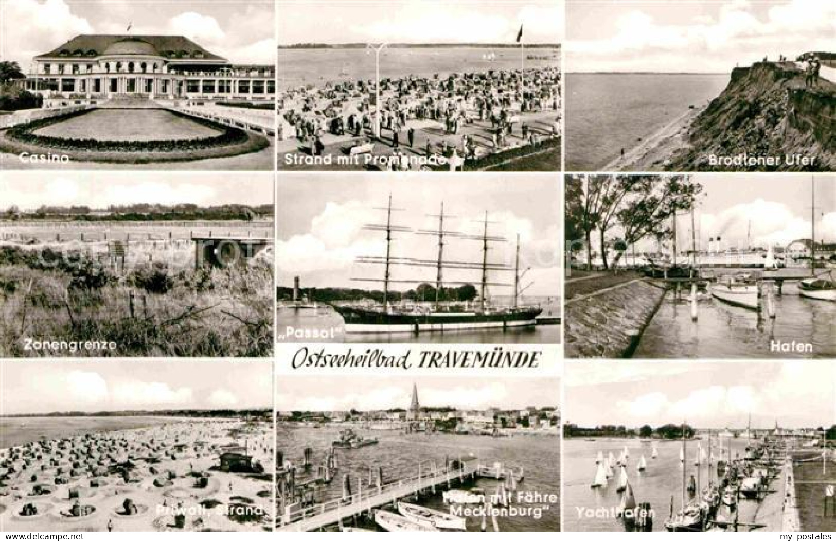 Travemuende Ostseebad Brodtener Ufer Hafen Promenade Casino Zonengrenze Hafen