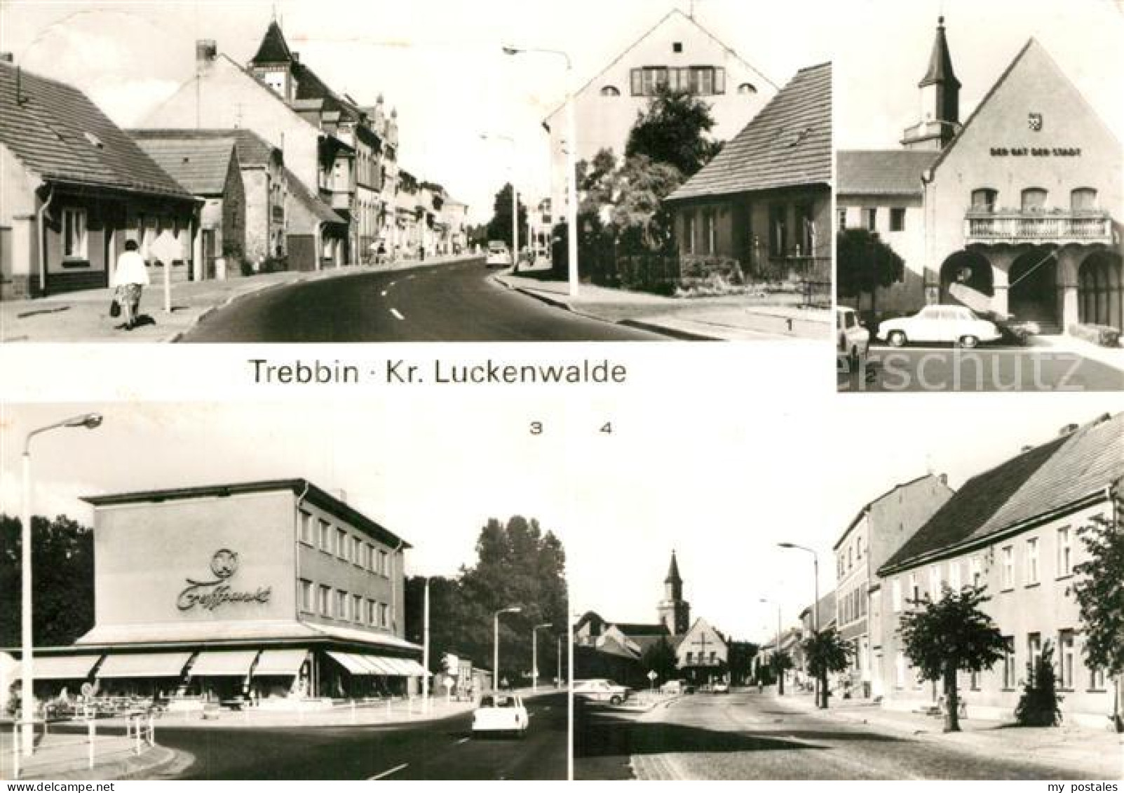 Trebbin Bahnhofstrasse Rathaus Konsum Treffpunkt Berliner Strasse