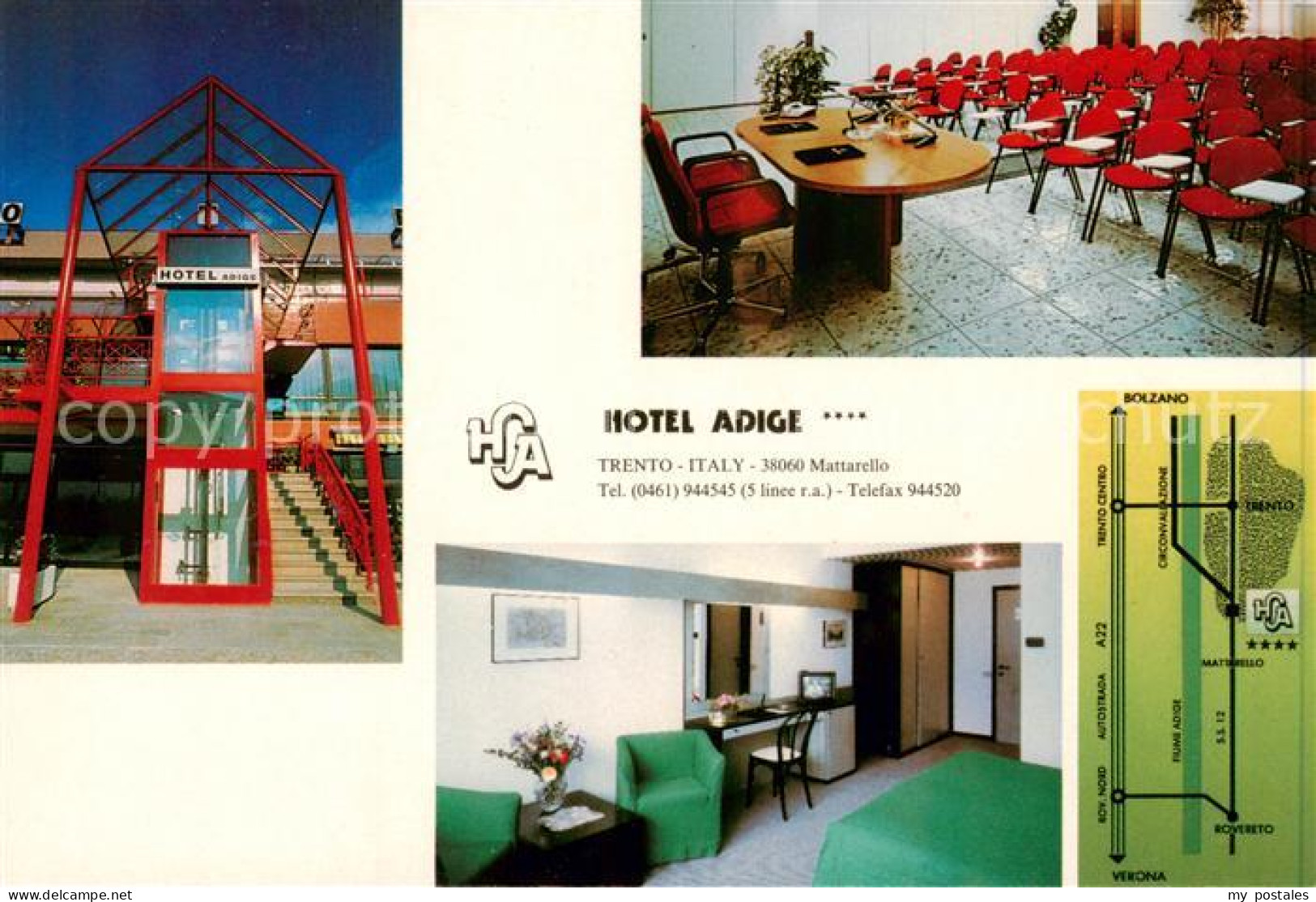 Trento Trient Trentino-Alto Adige IT Hotel Adige Eingang Zimmer Konferenzraum