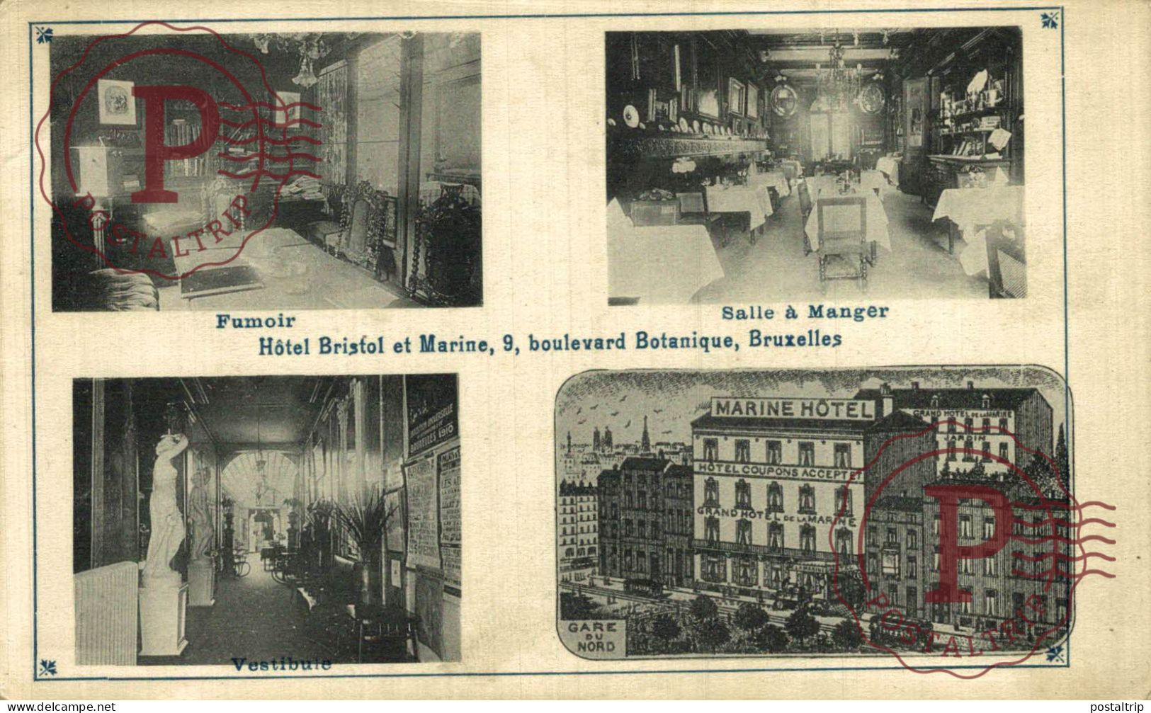 tres rare  Bruxelles - Hotel Bristol & Marine   bruxelles  belgie belgique