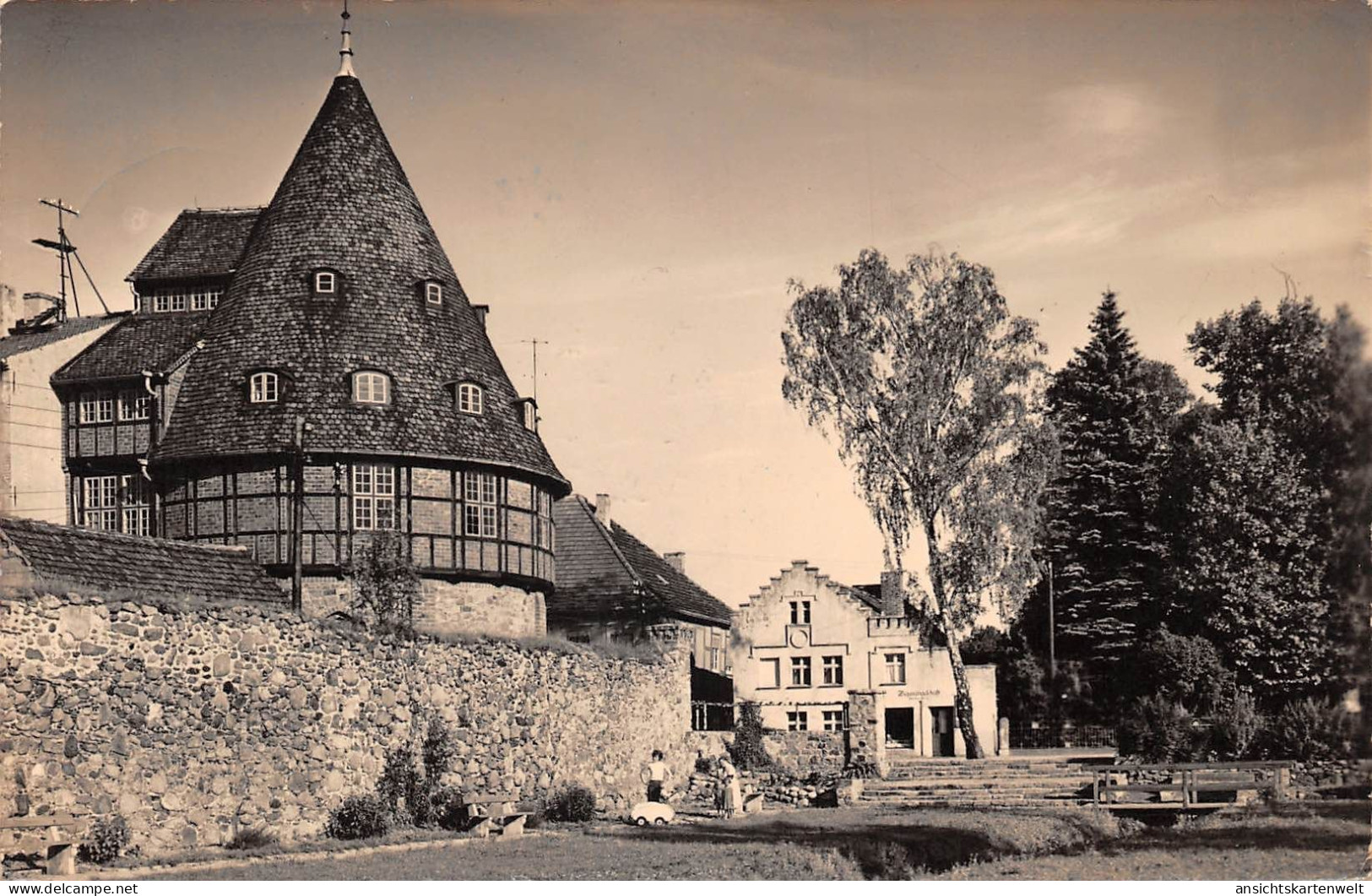 Treuenbrietzen Heimatmuseum mit alter Stadtmauer gl1958 #179.125