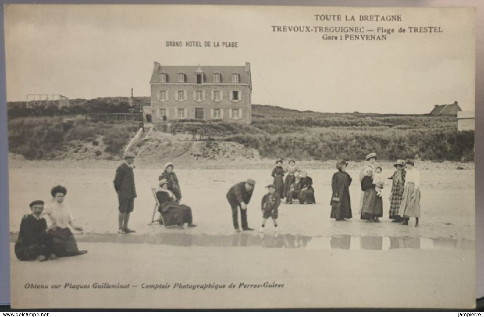 Trévoux-Tréguignec - Plage de Trestel - Grand hôtel de la plage - gare : Penvenan - Toute la Bretagne (peu courante)