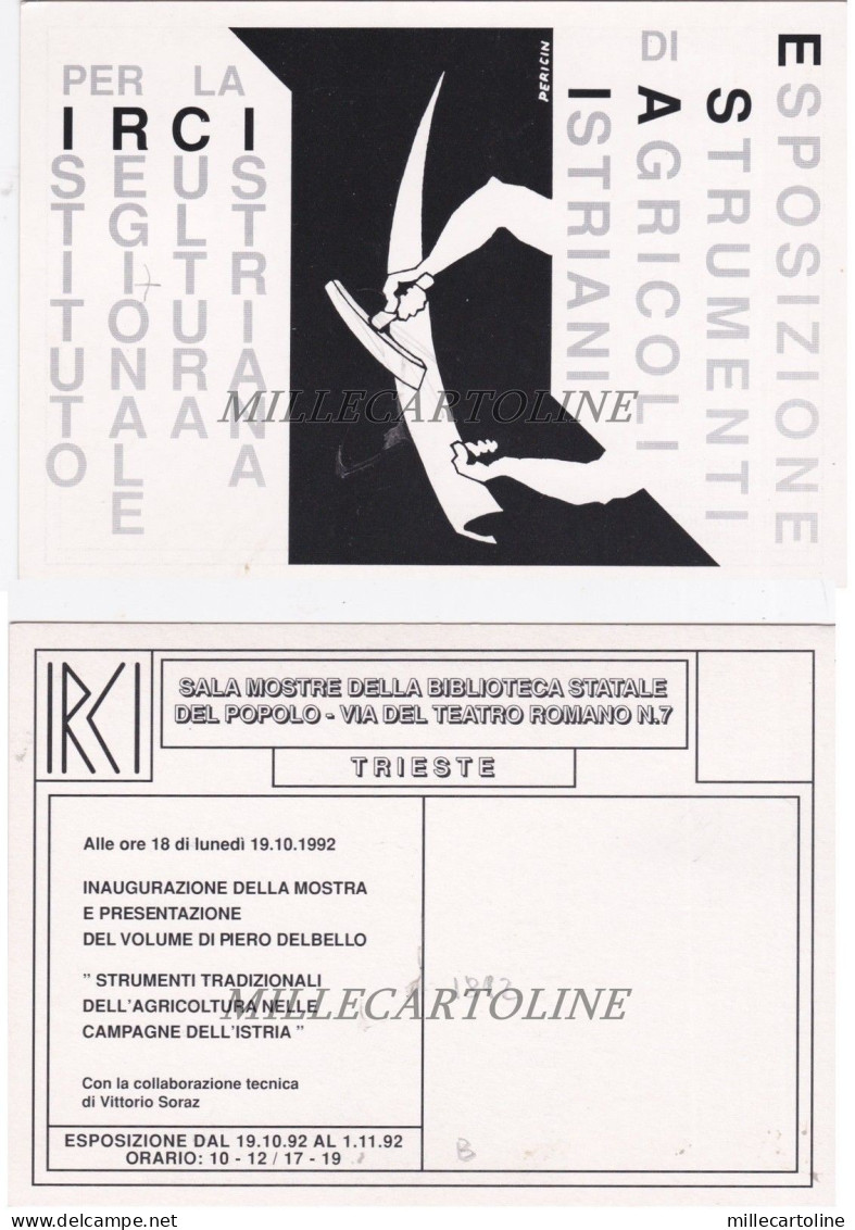 TRIESTE: Esposiz. Strumenti Agricoli Istriani - sala mostre Biblioteca Statale