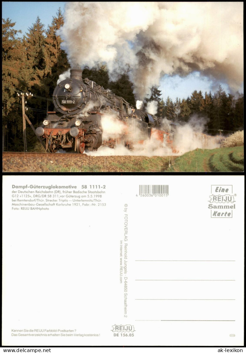 Triptis Dampf-Güterzuglokomotive 58 1111-2 bei Remtendorf/Thür. 2006