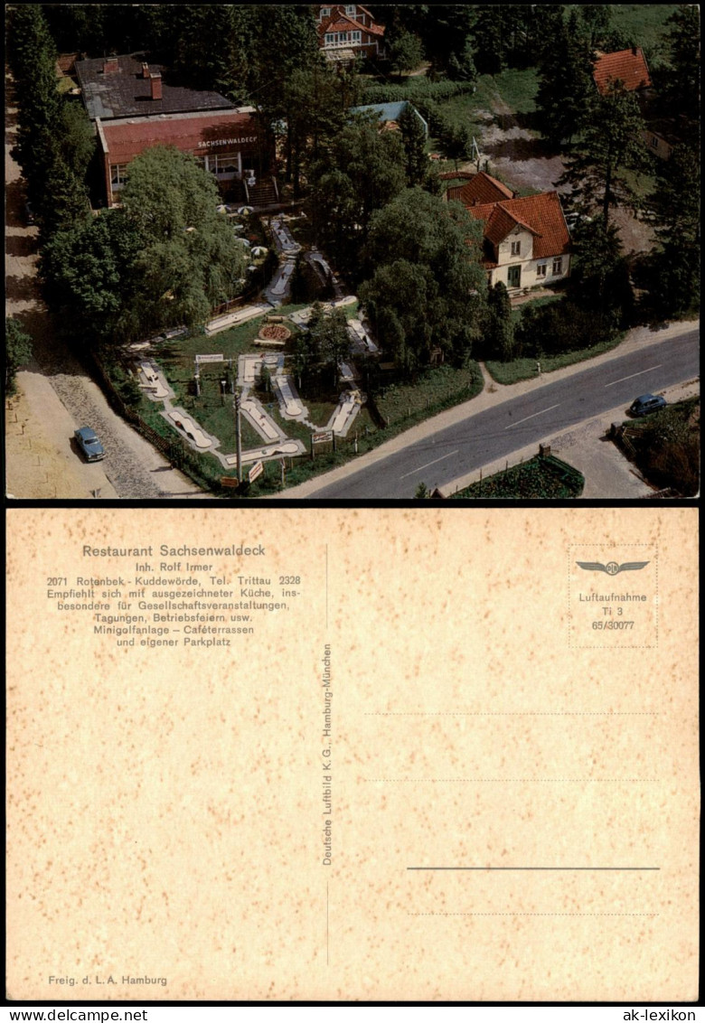 Trittau Luftaufnahme Restaurant Sachsenwaldeck mit Minigolfanlage 1965