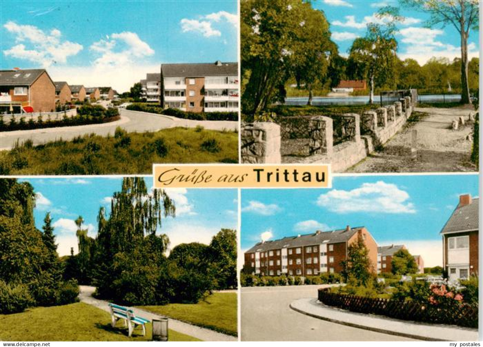 Trittau Wohnsiedlung Hochhaeuser Parkanlagen