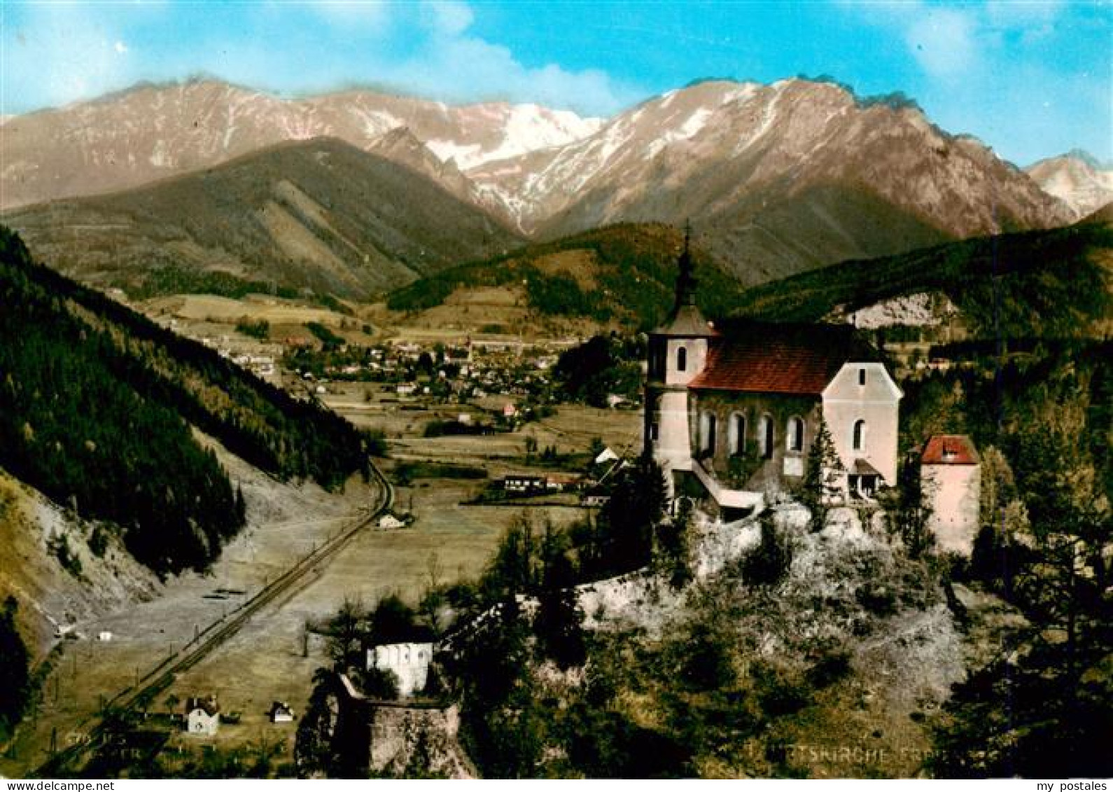 Trofaiach Steiermark AT Wallfahrtskirche Freienstein Panorama