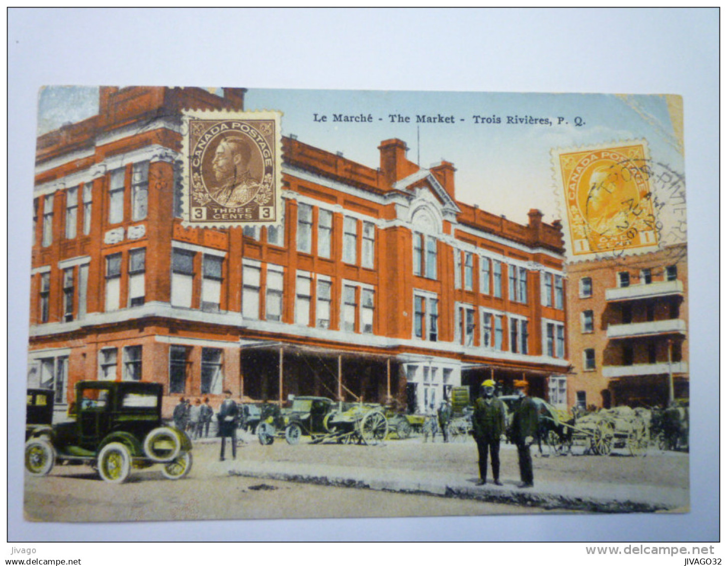 TROIS-RIVIERES  :  Le  Marché  -  Carte couleur  1926
