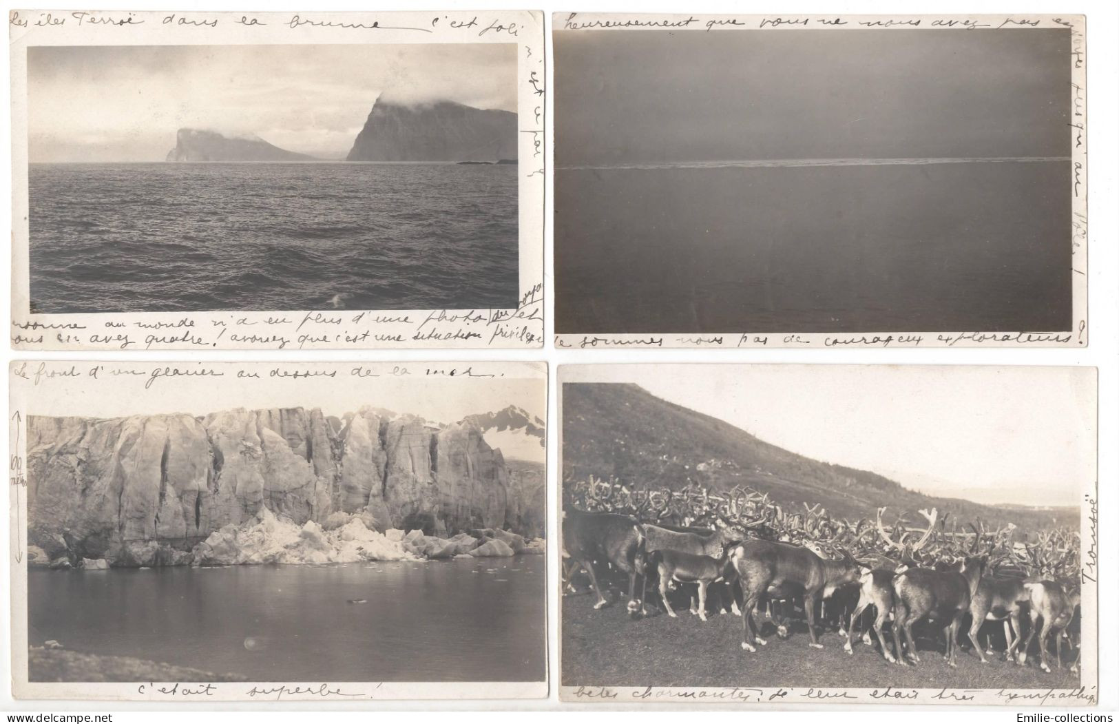 TROMSOE / TROMSO (NORWE / NORVEGE) / ILES FEROE / FOROYAR (DANEMARK / DANMARK) - LOT de 4 PHOTOS FORMAT~CPA)