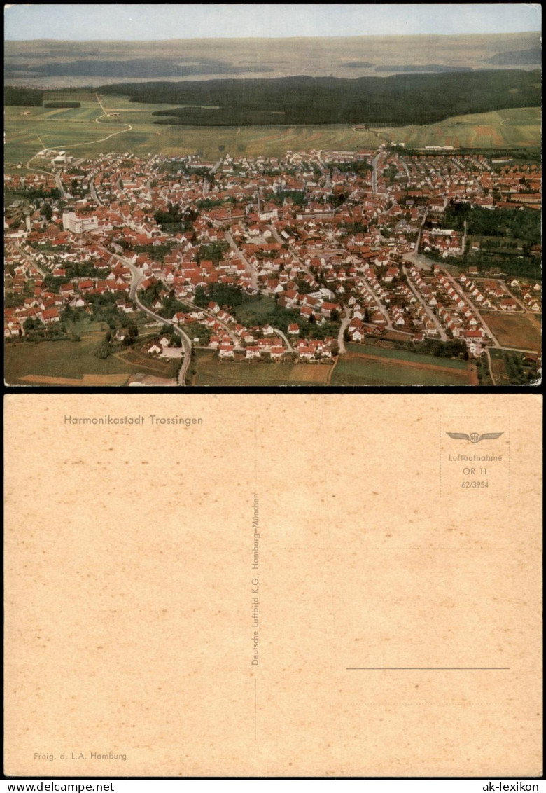 Trossingen Luftaufnahme Luftbild Gesamtansicht v. Flugzeug aus 1962