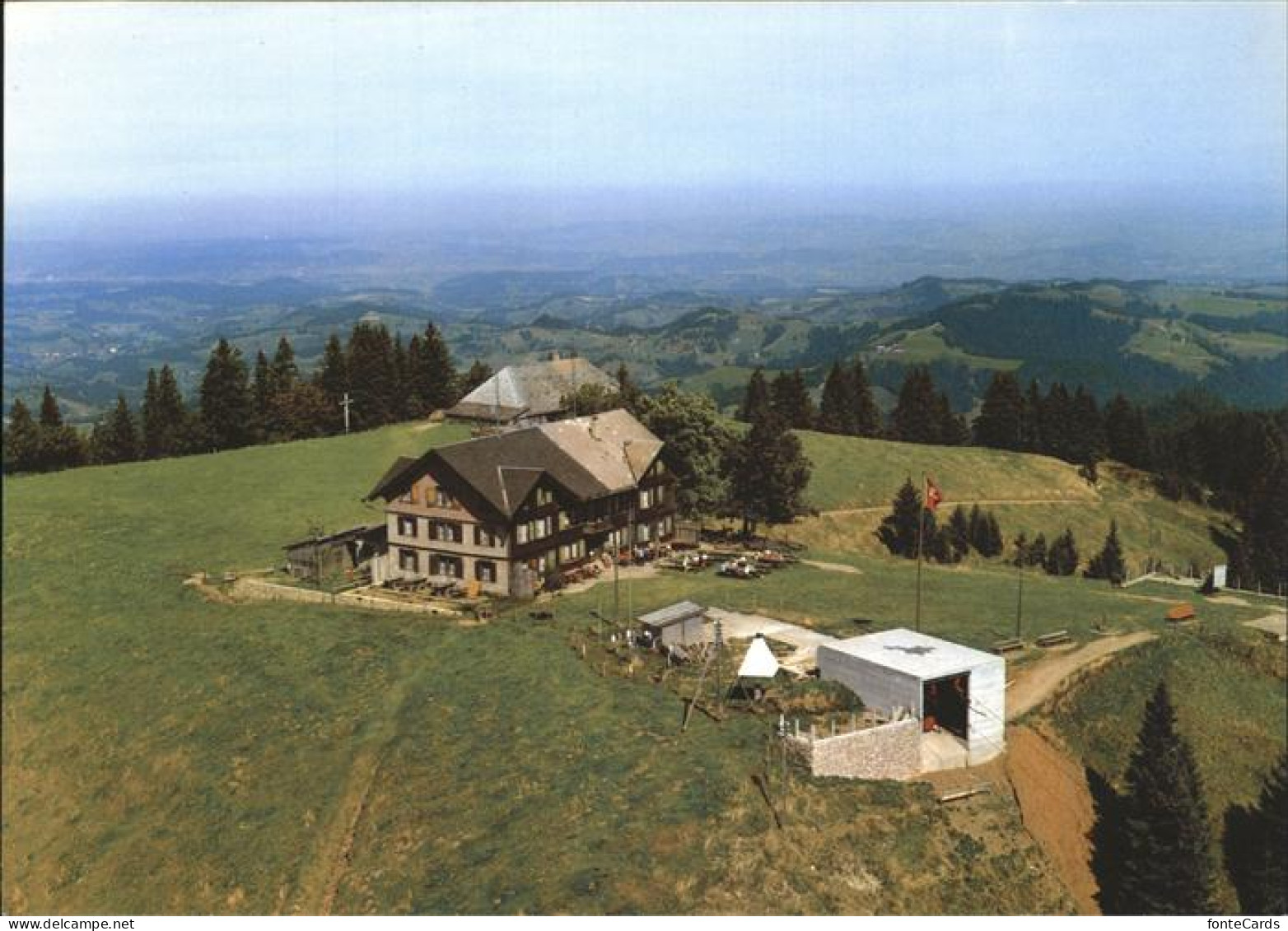 Trub Fliegeraufnahme Alpenpanorama