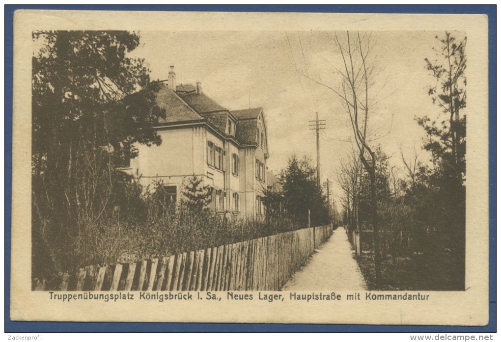 Truppenübungsplatz Königsbrück Kommandantur Neues Lager, gelaufen 1924 (AK548)