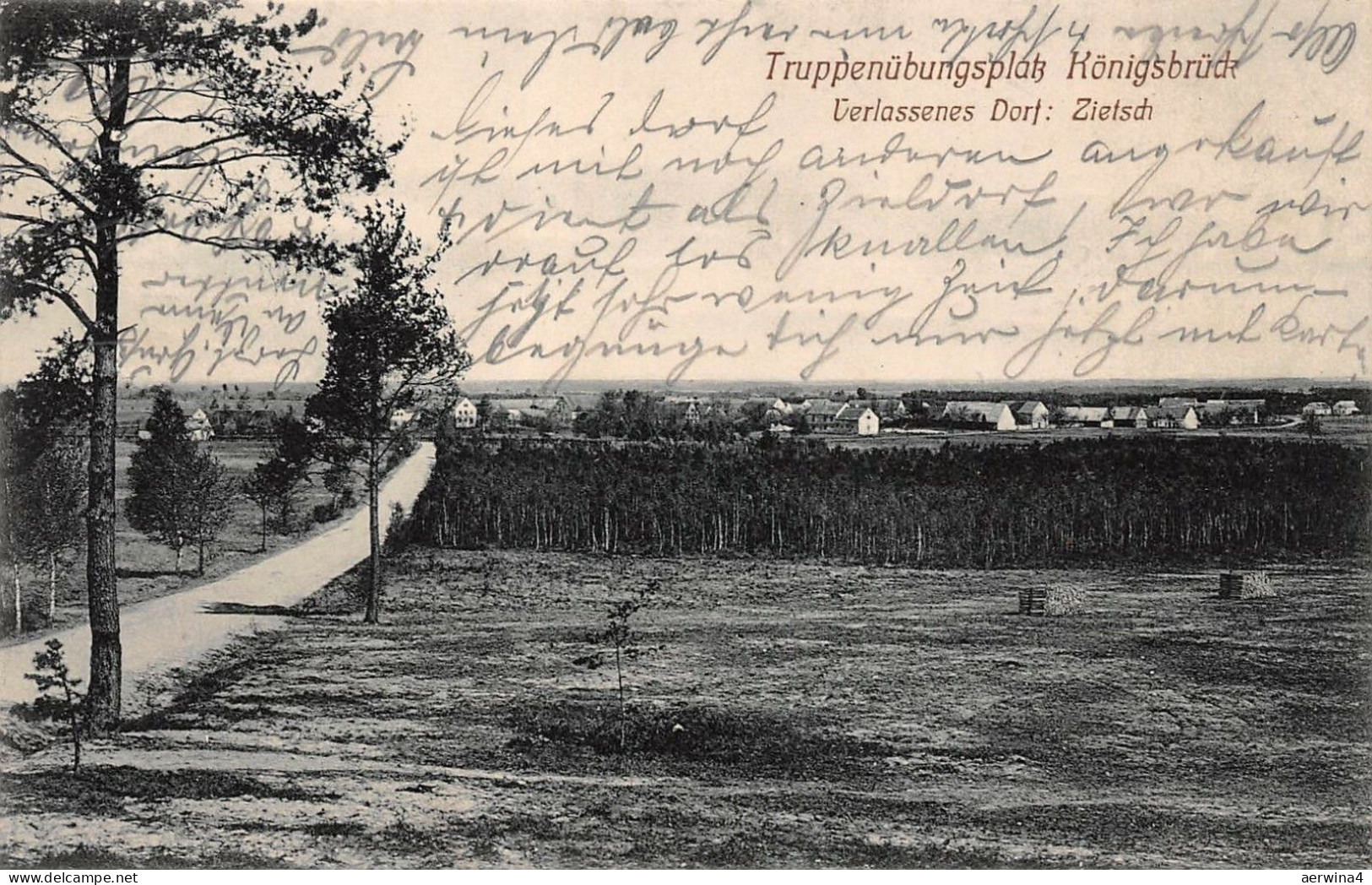 Truppenübungsplatz Königsbrück Verlassenes Dorf Zietsch AK 1912