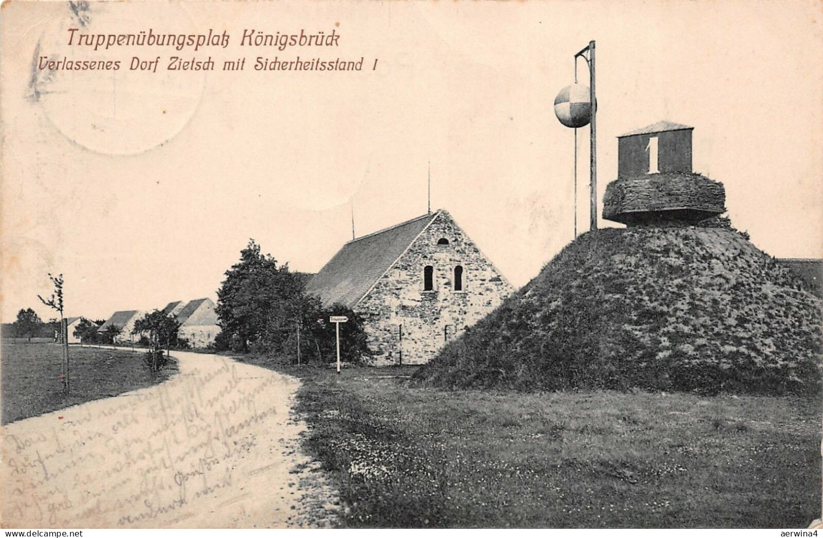 Truppenübungsplatz Königsbrück Verlassenes Dorf Zietsch Postkarte AK 1912