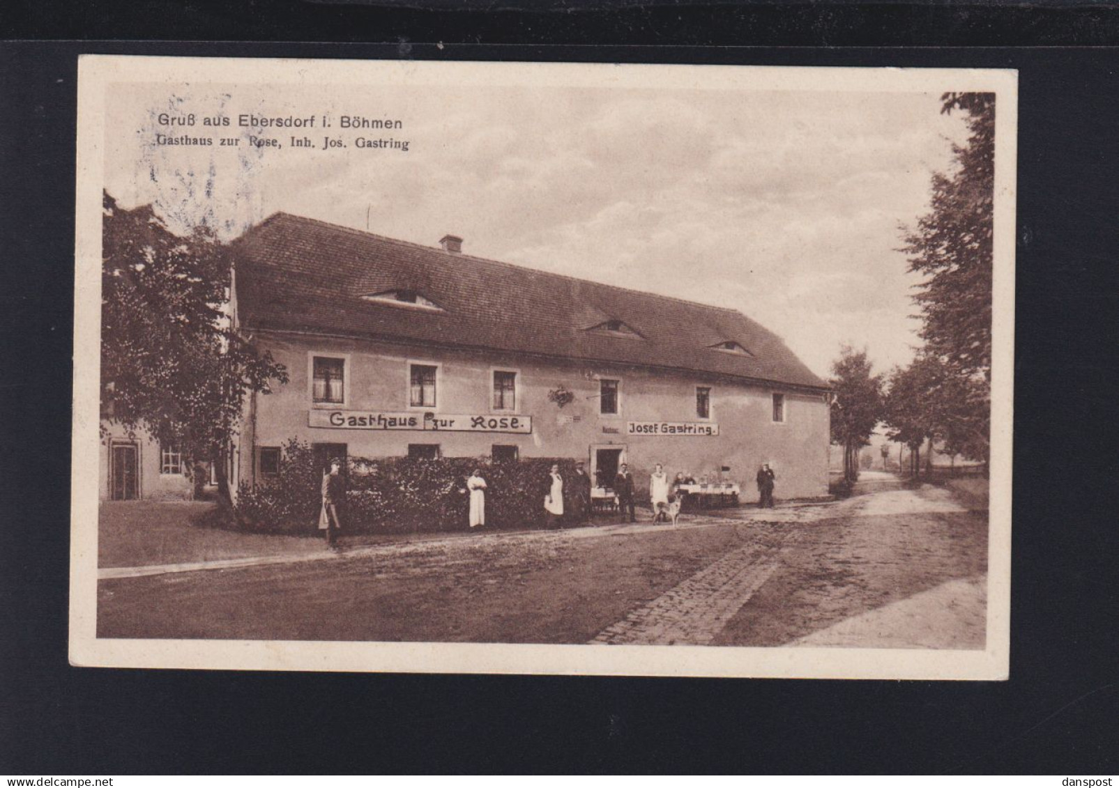 Tschechien AK Ebersdorf Habartice Gasthaus zur Rose