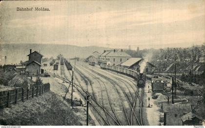 Tsjechië Czech Republic - Moldau - Bahnhof