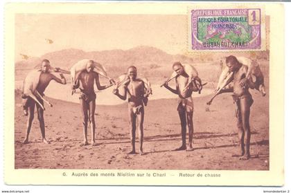 6  Auprès des monts Niellim sur le Chari - Retour de chasse