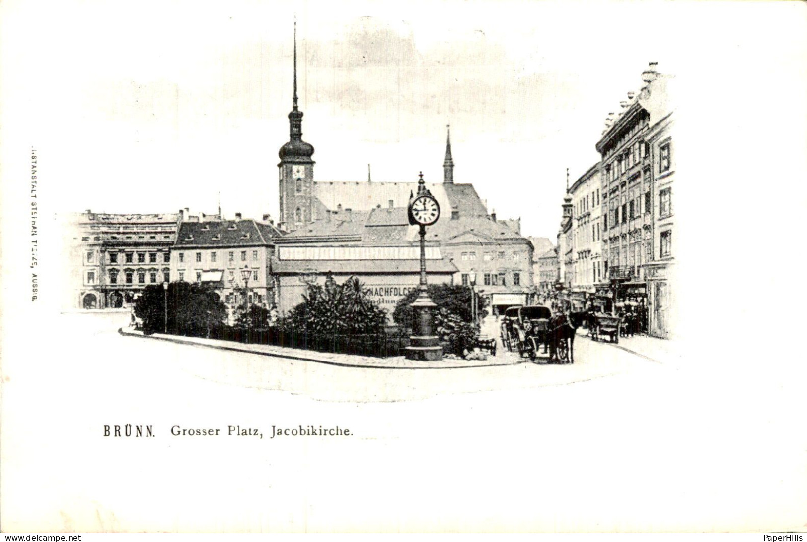 Tsjechië Czech Republic - Brünn - Grosser Platz, Jacobikirche
