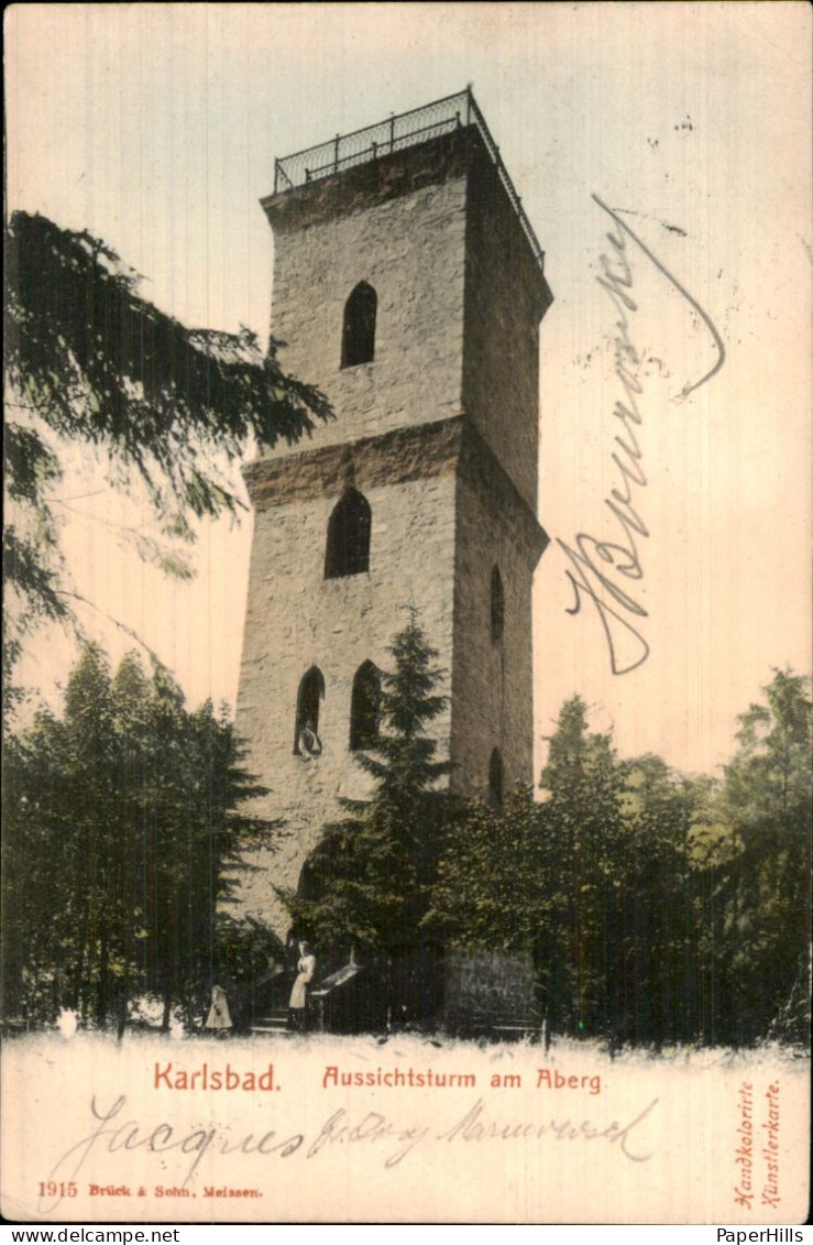 Tsjechië Czech Republic - Karlsbad - Aussichtsturm am Aberg