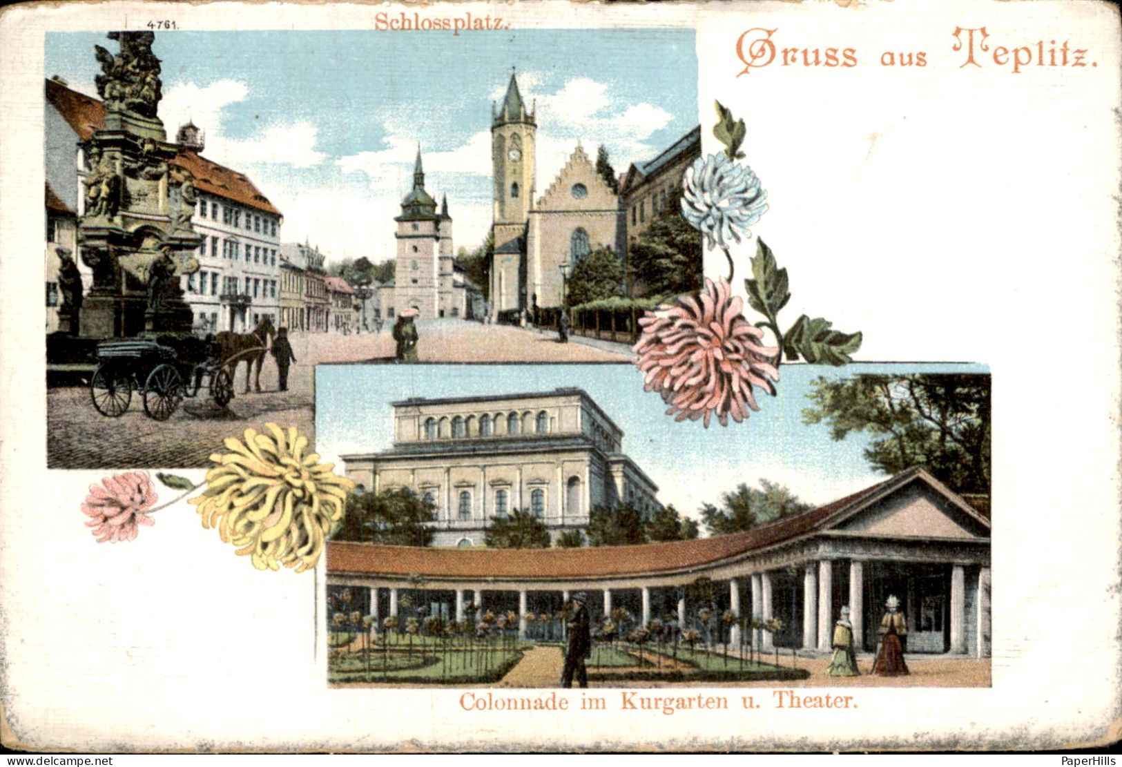 Tsjechië Czech Republic - Teplitz - Schlossplatz
