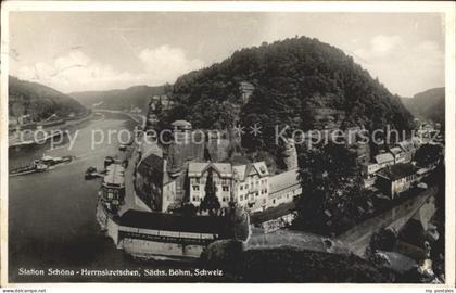 Herrnskretschen Boehmen Station Schoena