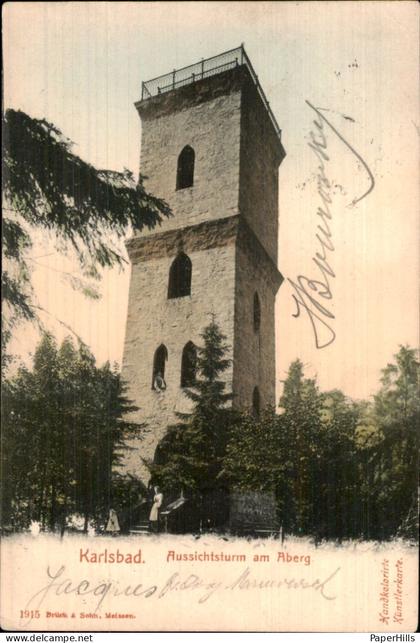 Tsjechië Czech Republic - Karlsbad - Aussichtsturm am Aberg