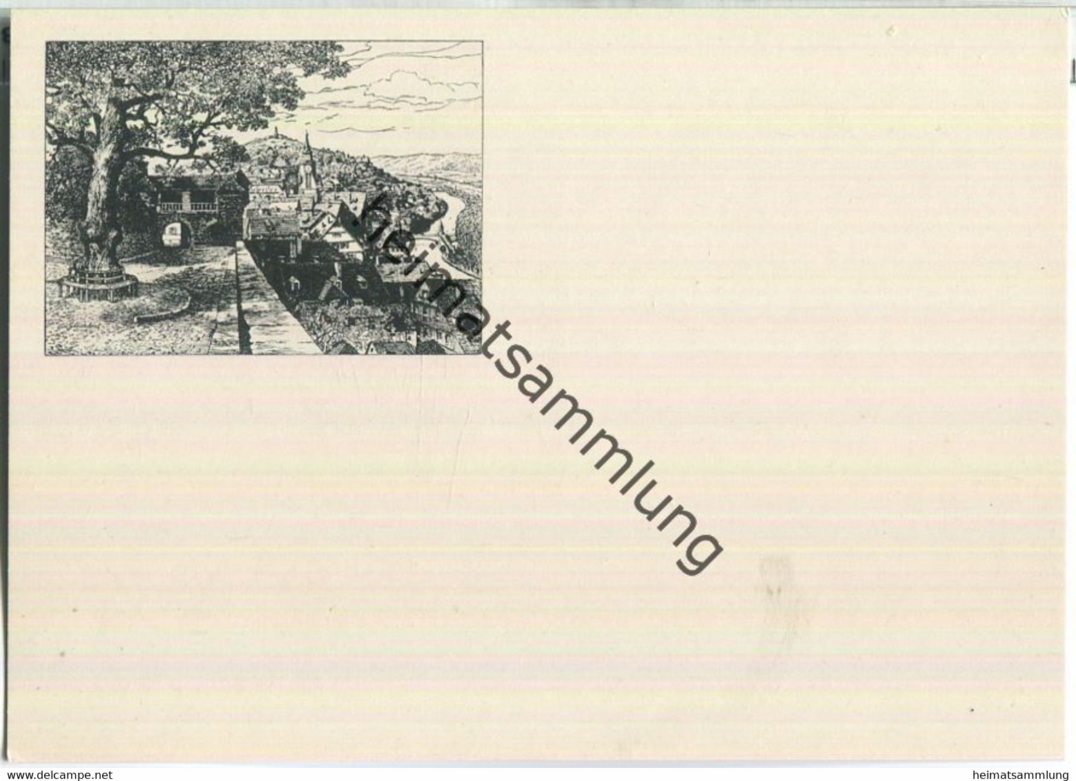 Tübingen - Blick von der Schlosslinde - Verlag Gebr. Metz Tübingen