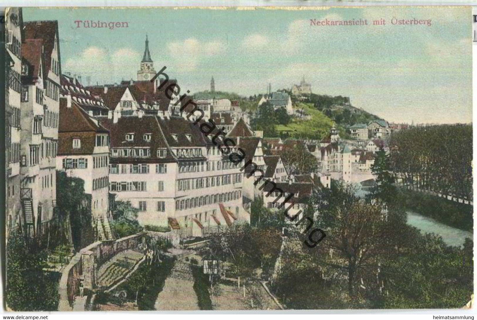 Tübingen - Neckaransicht mit Österberg - Verlag Gebr. Metz Tübingen
