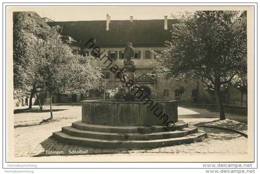 Tübingen - Schlosshof - Foto-AK 40er Jahre